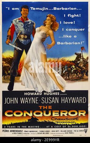 LE CONQUÉRANT 1956 RKO radio Pictures film avec Susan Hayward Et John Wayne Banque D'Images