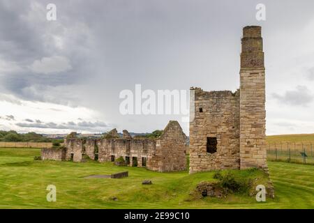 Preston Island est une ancienne île artificielle dans le Firth of Forth, en Écosse. Les terres récupérées étaient autrefois utilisées pour la production de sel, en utilisant du charbon local. Banque D'Images