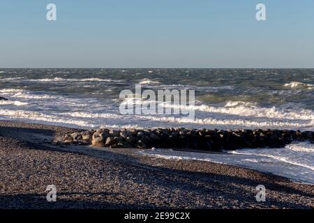 Gammel Skagen, North-Beach, Solnedgangskiosken Banque D'Images