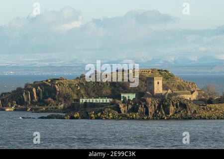 L'île de Inchcolm, Firth of Forth, Ecosse Banque D'Images