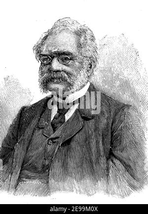 Ernst Werner Siemens, du 1888 von Siemens, 13 décembre 1816 - 1892, inventeur allemand, ingénieur électrique et industriel / Ernst Werner Siemens, ab 1888 von Siemens, 13. Dezember 1816 - 1892, ein deutscher Erfinder, Elektroingenieur und Industrieller, Historisch, historique, numérique amélioration de la reproduction d'un original du 19ème siècle / digitale Reproduktion einer Originalvorlage aus dem 19. Jahrhundert Banque D'Images