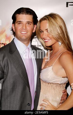 Donald Trump Jr. Et sa femme Vanessa arrivent à la finale de la saison « The Apprentice » qui a eu lieu après-partie à la Mart. Dans le centre-ville de Los Angeles, CA, États-Unis, le 5 juin 2006. Photo de Steve Levy/ABACAPRESS.COM Banque D'Images