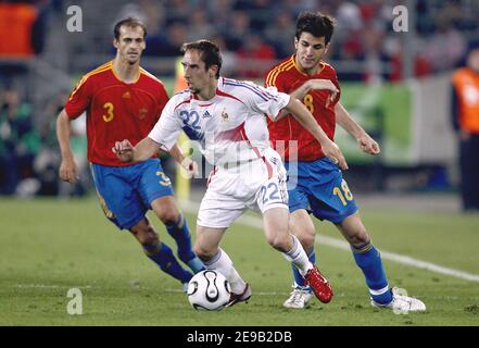 Franck Ribery, France en action pendant la coupe du monde 2006, deuxième tour, France contre Espagne au stade AWD-Arena de Hanovre, Allemagne, le 27 juin 2006. La France a gagné 3-1. Photo de Christian Liewig/ABACAPRESS.COM Banque D'Images