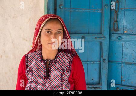 Gujarat Inde Portrait de la femme de Garasia Banque D'Images