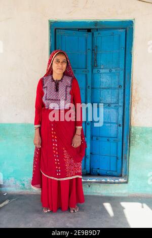 Gujarat Inde Portrait de la femme de Garasia Banque D'Images