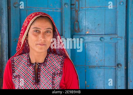 Gujarat Inde Portrait de la femme de Garasia Banque D'Images