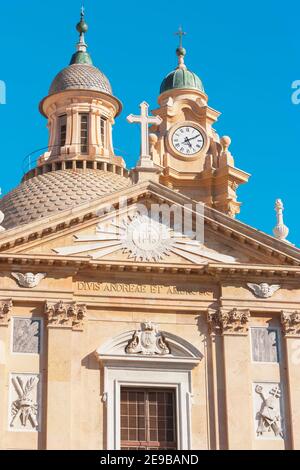 Église de Jésus (Chiesa del Gesu) Gênes, Ligurie, Italie Banque D'Images