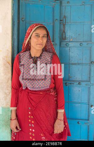 Gujarat Inde Portrait de la femme de Garasia Banque D'Images