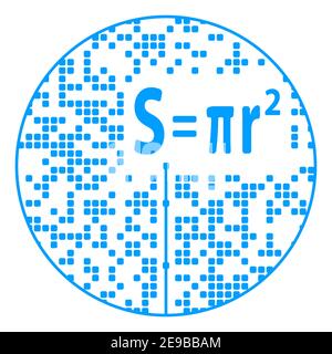 Illustration de la formule de zone de cercle Illustration de Vecteur