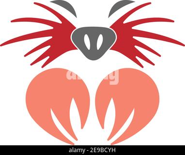 Modèle de vecteur d'illustration de motif d'icône de logo d'animal mole Illustration de Vecteur