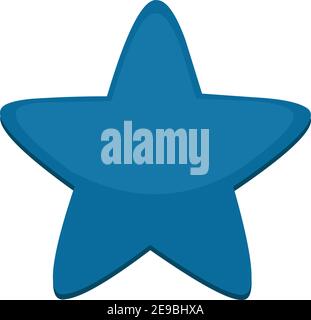 Illustration vectorielle d'une émoticône en étoile bleue Illustration de Vecteur