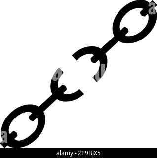 Illustration vectorielle de la silhouette de certaines chaînes cassées Illustration de Vecteur