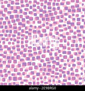 Carrés roses abstraits sur fond blanc. Motif sans couture avec imprimé géométrique pour le papier peint, la page Web, les textures, les cartes postales, les fariques, les textiles Illustration de Vecteur