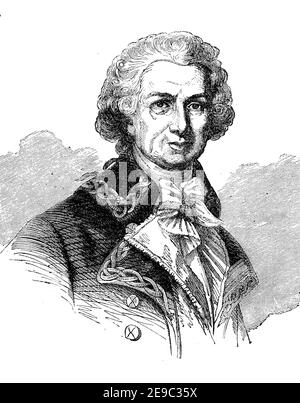 Louis Antoine de Bougainville, 11 novembre 1729 - 31 août 1811, officier, navigateur et écrivain français / Louis Antoine de Bougainville, 11. Du 1729 au 31 novembre. Août 1811, ein französischer Offizier, Seefahrer und Schiftsteller, Historisch, historique, numérique amélioration de la reproduction d'un original du XIXe siècle / digitale Reproduktion einer Originalvorlage aus dem 19. Jahrhundert, Banque D'Images