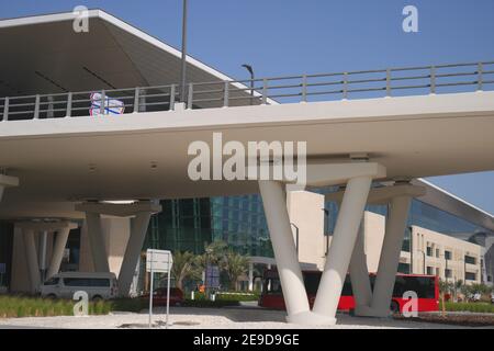 Le nouveau terminal passagers, l'aéroport international de Bahreïn, Muharraq, Royaume de Bahreïn Banque D'Images