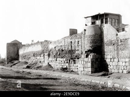 Photographie de la fin du XIXe siècle - murs de Damas, Syrie, vers 1880 Banque D'Images