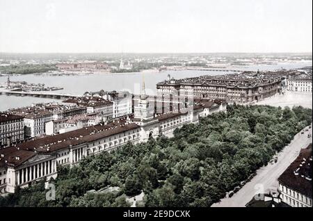 Photographie de la fin du XIXe siècle - vue sur le toit de Saint-Pétersbourg, Russie, vers 1890 Banque D'Images