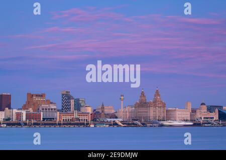 France, Régions, Liverpool, vue sur les toits de Liverpool Banque D'Images