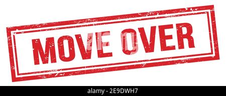 SURPASSEZ le texte sur l'estampille rectangulaire rouge grungy vintage. Banque D'Images