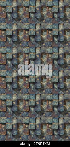 papier peint vertical en bois 3d Banque D'Images