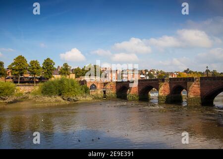 Royaume-Uni, Angleterre, Cheshire, Chester, Handbridge, vue sur la rivière Dee Banque D'Images