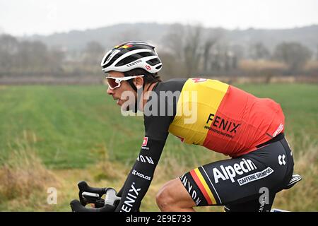 Belge Dries de Bondt d'Alpecin-Fenix photographié en action pendant la deuxième étape de la course cycliste de cinq jours Etoile de Bessege, de Saint Genies d Banque D'Images