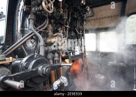 Le train à vapeur spécial Santa à la gare d'Oxenhope Banque D'Images