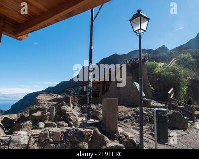 Montana de las Tierras, Gran Canaria, Iles Canaries, Espagne 14 décembre 2020: Restaurant au petit village Montana de las Tierras à Barranco de Banque D'Images