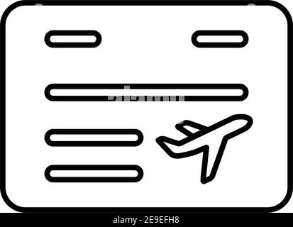 Voyage, icône billet d'avion. Design élégant et vecteur entièrement modifiable pour une utilisation commerciale, des fichiers imprimés et des présentations, des supports promotionnels, du Web ou Illustration de Vecteur