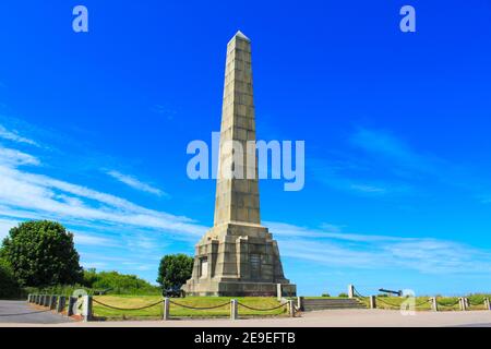 Dover Patrol Memorial Park avec de belles vues sur la mer près de St Margarets Bay, St Margarets's à Cliffe, Douvres, Royaume-Uni, juillet 2016 Banque D'Images