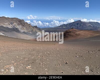 Belle photo du paysage à Haleakala, le volcan de l'est de Maui dans l'île hawaïenne de Maui. Banque D'Images