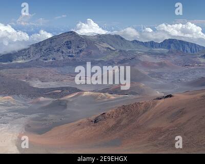 Belle photo du paysage à Haleakala, le volcan de l'est de Maui dans l'île hawaïenne de Maui. Banque D'Images