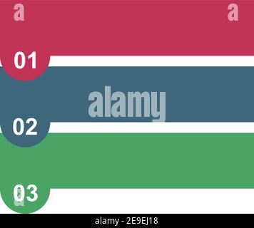 Diagramme graphique en 3 étapes coloré. Illustration vectorielle sur fond blanc . Illustration de Vecteur