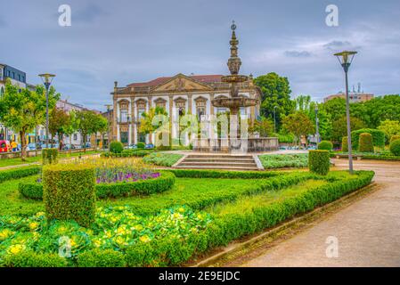 Vue sur le parc Campo das Hortas à Braga, Portugal Banque D'Images