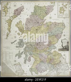 ÉCOSSE TIRÉ ET ENGRAV D'une série d'angles et D'OBSERVATIONS ASTRONOMIQUES auteur Ainslie, John 48.31.8 TAB.END. Lieu de publication: [Édimbourg] ;[Londres] Éditeur: Publié conformément à l'Acte du Parlement J.y 1.St 1789 par John , James Ainslies Booksellers , Stationers S.t Andrew's Street Newtown Edin.r et William Faden géographe au Roi Charing Cross Londres, Date de publication: [1789.] Type d'article: 1 carte sur 9 feuilles milieu: Joint et posé sur linge, gravure en copperplate, couleur de la main Dimensions: 175 x 159 cm ancien propriétaire: George III, Banque D'Images