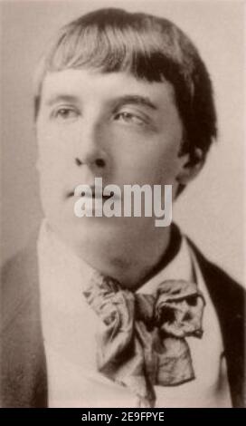 Portrait vintage d'Oscar Wilde pris à New York dans 1883 par le célèbre photographe Napoléon Sarony Banque D'Images