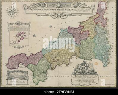 Une carte nouvelle et précise du comté de CORNWALL à partir d'une enquête réelle. Auteur Martyn, Thomas 9.28.(1.) Lieu de publication: [London] Éditeur: [Robert Sayer] publication selon l'Acte du Parlement le 16 février. 1748/9, Date de publication : [1748-1749.] Type d'article: 1 carte Moyen: Couleur main Dimensions: 54 x 72 cm ancien propriétaire: George III, Roi de Grande-Bretagne, 1738-1820 Banque D'Images