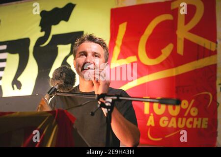 Leader du LCR (Ligue communiste révolutionnaire) Olivier Besancenot fréquente l'université d'été du Parti LCR à Port Leucate, France, le 28 août 2006. Photo de Manuel Blondeau/ABACAPRESS.COM Banque D'Images