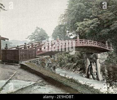 Photographie de la fin du XIXe siècle - Pont sacré, Nikko, Japon Banque D'Images