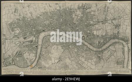 PLAN DES VILLES DE LONDRES ET WESTMINSTER ET QUARTIER DE SOUTHWARK, AVEC LES BÂTIMENTS CONTIGUS INFORMATION SUR LA CARTE: TITRE: PLAN DES VILLES DE LONDRES ET WESTMINSTER ET QUARTIER DE SOUTHWARK, AVEC LES BÂTIMENTS CONTIGUS 20.38. Lieu de publication: [Londres] Éditeur: Publié selon l'Acte du Parlement 20ème [manquant] et vendu par les propriétaires John Pine au Golde [manquant] dans King Street près de St. Ann's Church, Soho , John [manquant] Imprimer , Vendeur de cartes au Lion d'or dans Fleet Str [manquant] où peut également être fait le Plan original être Banque D'Images