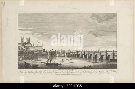 A View of Westminster Bridge from Stangate Stairs = le Veue du Pont Westminster de Stangate Escalier. Information visuelle sur le matériel: Titre: Une vue du pont de Westminster depuis Stairs de Stangate = le Veue du Pont Westminster de Stangate Escalier. 22.37.i. Lieu de publication: [London] Éditeur: Imprimé pour T. Jefferys au coin de St Martins Lane Charing Cross. Publié conformément à la Loi du Parlement, Date de publication : octobre 22 1753. Type d'article: 1 imprimé milieu: Gravure et gravure Dimensions: Platemark 25.8 x 41.2 cm, sur feuille 32.5 x 52.7 cm ancien Banque D'Images