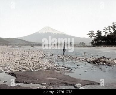 Photographie de la fin du XIXe siècle - Mont Fuji, Fujiyama, volcan, Japon, vers 1880 Banque D'Images