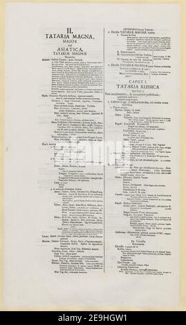 Impérii Russici et Tartariae Universae tam majoris et Asiaticae quam minoris et Europaeae tabula auteur Hase, Johann Matthias 112.8.a-F. Lieu de publication: [Norib.] Editeur: Immensis Homannianorum Heredum, Date de publication: [1739] Type d'article: 1 carte avec livret d'accompagnement Moyen: Carte couleur main, livret de 14 feuilles Dimensions: Carte 57 x 92 cm, livret 50 cm ancien propriétaire: George III, Roi de Grande-Bretagne, 1738-1820 Banque D'Images