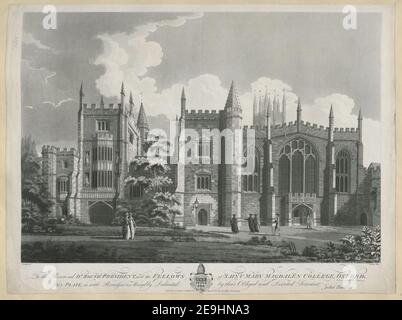 Vers la reprise après sinistre. LE PRÉSIDENT, ET les BOURSIERS du SAINT MARY MAGDALENE COLLEGE d'OXFORD, cette ASSIETTE, sont avec permission, humblement dévoués par leur serviteur dévoué et dévoué, John Buckler. Auteur Buckler, John 35.5.i. Lieu de publication: [London] Éditeur: Pubd. 22 juillet 1799 par I. Buckler, N°2 en face des jardins du Spa, Bermondsey. Date de publication: [Juillet 22 1799] Type d'article: 1 imprimé Moyen: Gravure et aquatint Dimensions: Feuille 45.4 x 60.6 cm (taillé sous le platemark) ancien propriétaire: George III, Roi de Grande-Bretagne, 1738-1820 Banque D'Images