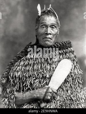 Photographie de la fin du XIXe siècle - portrait de Mohi, chef maori Banque D'Images