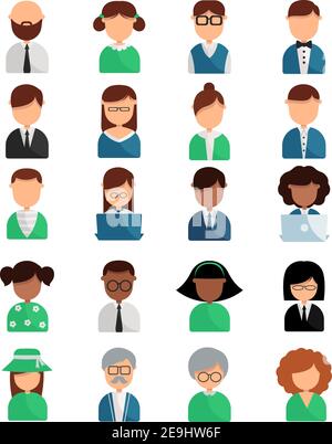 Différentes personnes, illustration, vecteur sur fond blanc. Illustration de Vecteur