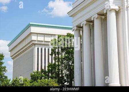 Alabama Montgomery State Department of Archives & History, bâtiment de documents gouvernementaux à l'extérieur du bâtiment du Centre de commerce extérieur, Banque D'Images