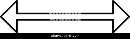 Deux flèches complètes pointant des deux manières, illustration, vecteur sur fond blanc. Illustration de Vecteur