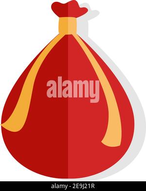 Sac cadeau Santas, illustration, vecteur sur fond blanc. Illustration de Vecteur