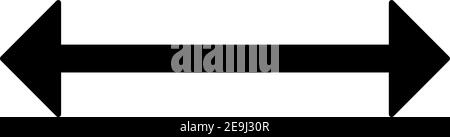 Deux petites flèches noires pointant dans différentes directions, illustration, vecteur sur fond blanc. Illustration de Vecteur